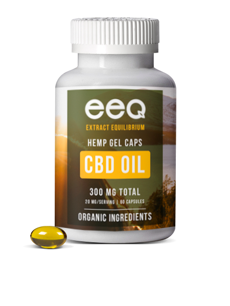 Organic 300mg CBD Hemp Oil Gel Capsules