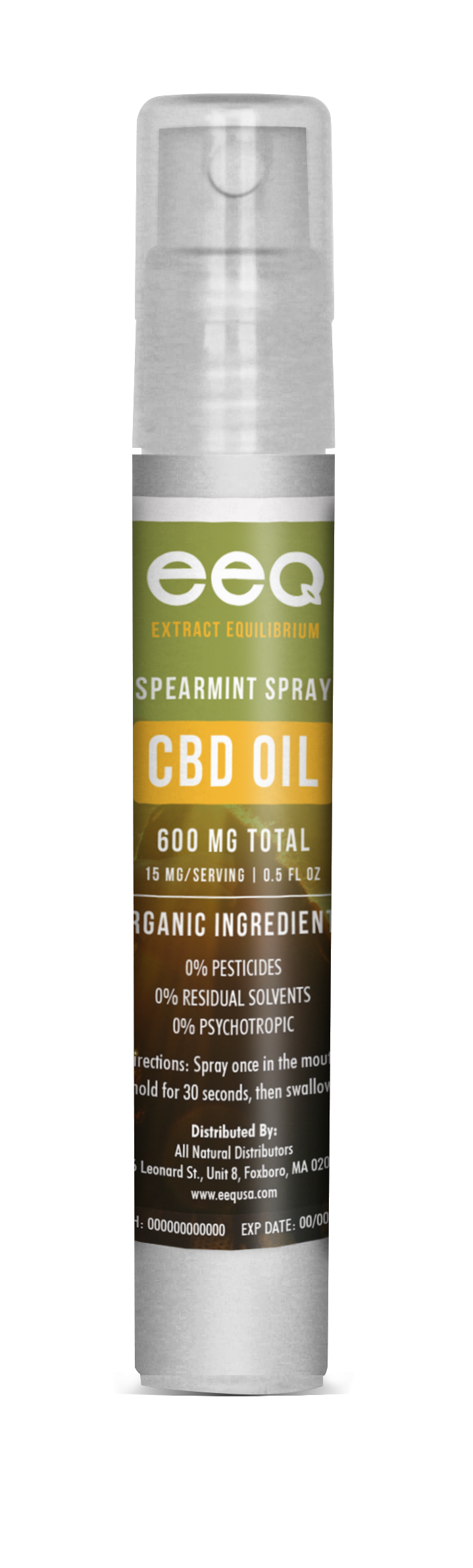 Organic 600mg CBD Spearmint Spray